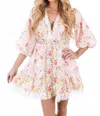 Fore Collection Meadow Blooms Mini Dress In Multi In Multi