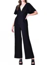 Fore Collection Midnight Noir Flutter Sleeve Jumpsuit In Black In Black