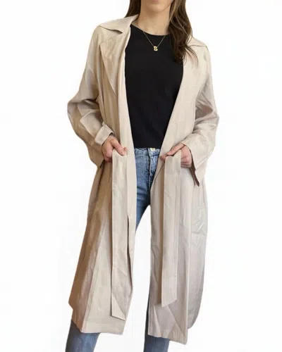 Fore Collection Minimalist Trench Coat In Bone