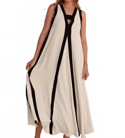 Fore Collection Mykonos Muse Maxi Dress In White In Neutral
