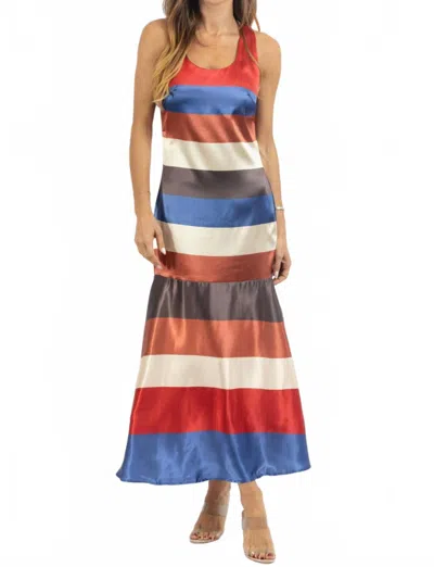 Fore Collection Raia Maxi Dress In Multicolor In Brown