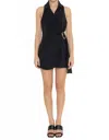 Fore Collection Sleeveless Blazer-style Romper In Black In Black