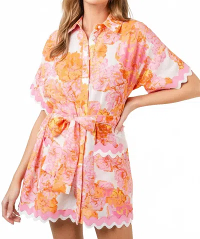 Fore Collection Sweet Sensation Belted Dress In Multi