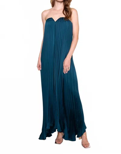 Fore Collection Women's Capri Pleated Dress In Turquoise In Multi
