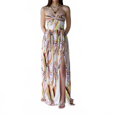 Fore Collection Women's Sunset Muse Strapless Maxi Dress In Multicolor