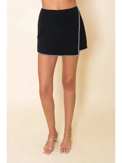 Fore Collection Zoe Mini Skirt In Black