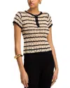 Fore Crochet Top In Cream/black