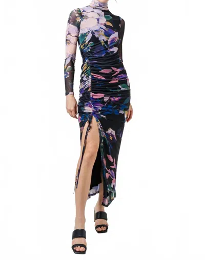 Fore Elina Floral Dress In Black