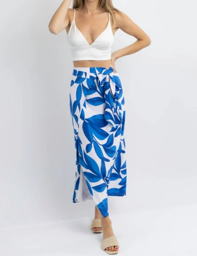 Fore Extra-tropic Wrap Midi Skirt In Blue