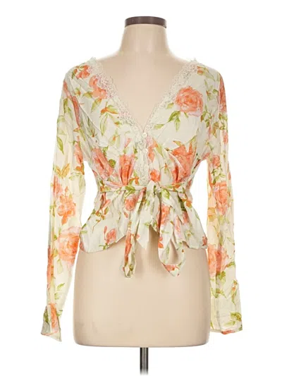 Pre-owned Fore Long Sleeve Blouse In Ivory