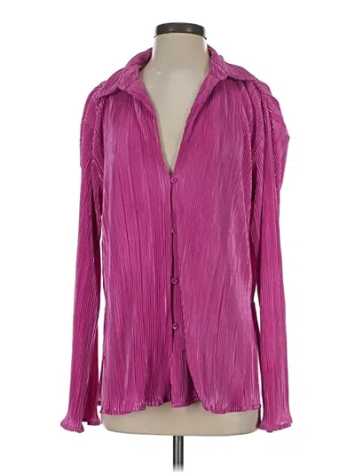 Pre-owned Fore Long Sleeve Blouse In Pink
