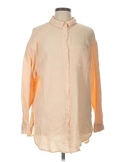 Pre-owned Fore Long Sleeve Button Down Shirt In Orange