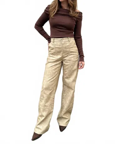 Fore Lottie Pants In Beige In Brown