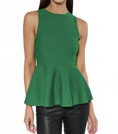 Fore Lydia Peplum Top In Green