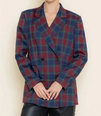 Fore Makenna Blazer In Red / Blue