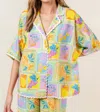 Fore Martina Button Up Top In Multicolor