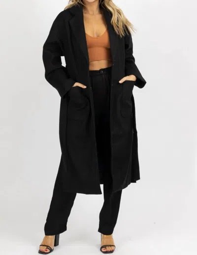 Fore Oversize Belted Trench Coat In Black