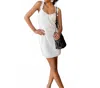 Fore Pearl Elegance Mini Dress In Off White In White