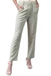 Fore Pleated High-rise Linen-blend Pant In Oatmeal In Gray