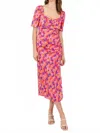 Fore Rio Midi Dress In Pink Multi In Pink
