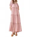 Fore Rose Bud Maxi Dress In Pink In Pink