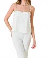 Fore Seashell Strap Top In White In Neutral