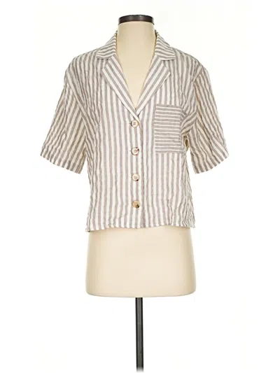 Pre-owned Fore Short Sleeve Blouse In Ivory