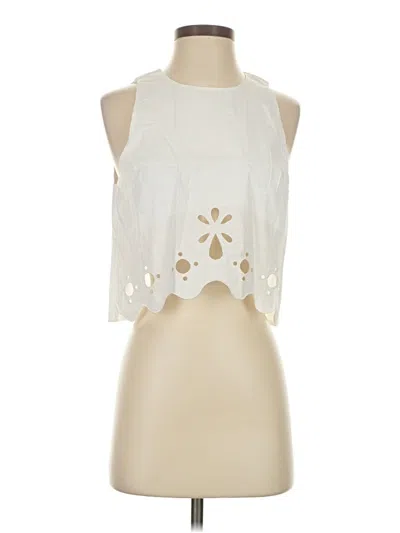 Pre-owned Fore Sleeveless Blouse In White