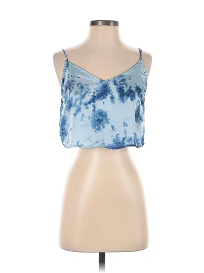 Pre-owned Fore Sleeveless Top Blue Sweetheart Neckline Tops