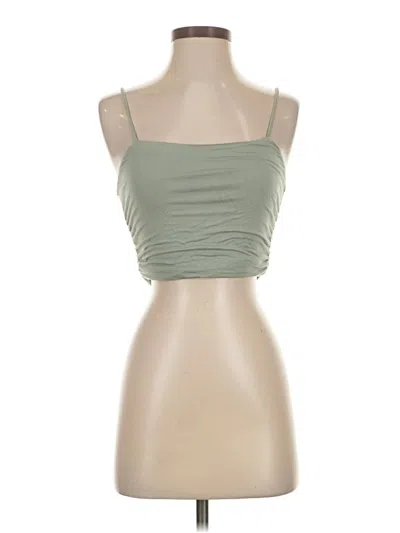 Pre-owned Fore Sleeveless Top Green Strapless Neckline Tops