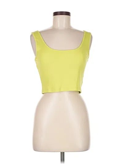 Pre-owned Fore Sleeveless Top Yellow Sweetheart Neckline Tops
