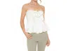 Fore Strapless Bow Top In Ivory In Multi