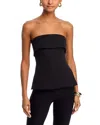 Fore Strapless Cropped Top In Black