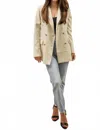 Fore Structured Long Sleeve Blazer In Beige In Neutral