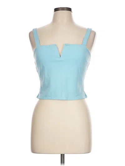Pre-owned Fore Tank Top Blue Strapless Neckline Tops