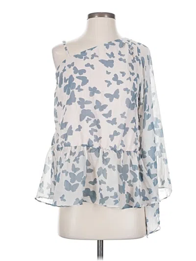 Pre-owned Foreign Exchange 3/4 Sleeve Blouse In Silver