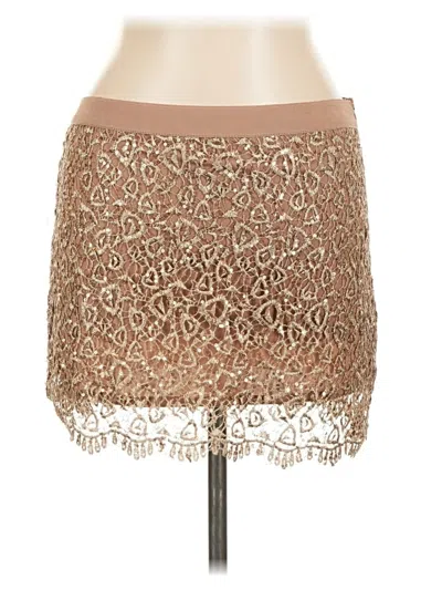 Pre-owned Foreign Exchange Formal Skirt In Brown