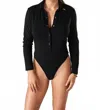 Foreplay Golf Long Sleeves Golf Polo Bodysuit In Black In Black