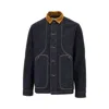 Forét Berry Corduroy-collar Overshirt In Blue