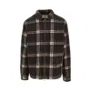 Forét Checked-pattern Zip-fastening Sweater In Brown