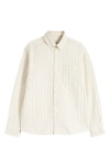 Forét Crest Dove Seersucker Button-down Shirt In Rubber Stripe