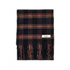 Forét L Scarf With Check Motif In Black