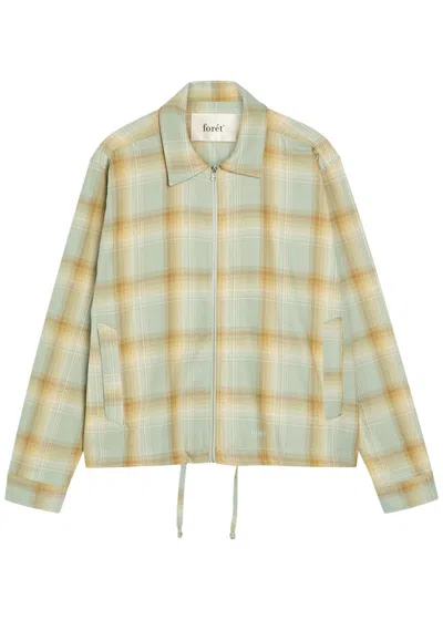 Forét Loft Checked Cotton Overshirt In Multi