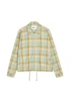 Forét Loft Check-pattern Zip-up Jacket In Green