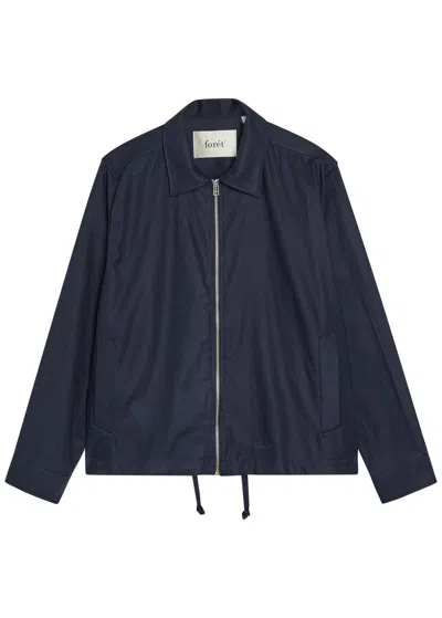 Forét Loft Cotton Overshirt In Blue