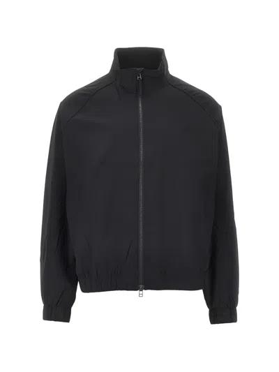 Forét Logo-embroidered High-neck Jacket In Black