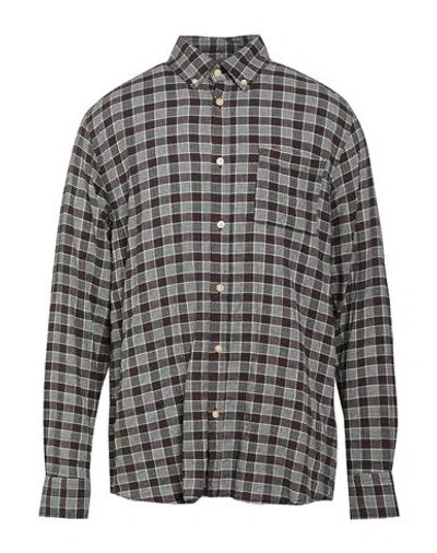Forét Man Shirt Dark Brown Size L Organic Cotton