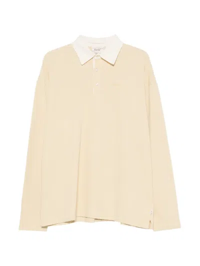 Forét Match Rugby Contrast-collar Polo Shirt In Pink