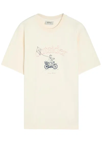 Forét Printed Cotton T-shirt In Neutral