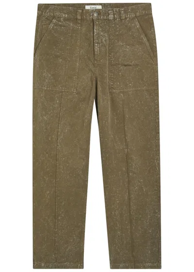 Forét Searcher Straight-leg Cotton Trousers In Green
